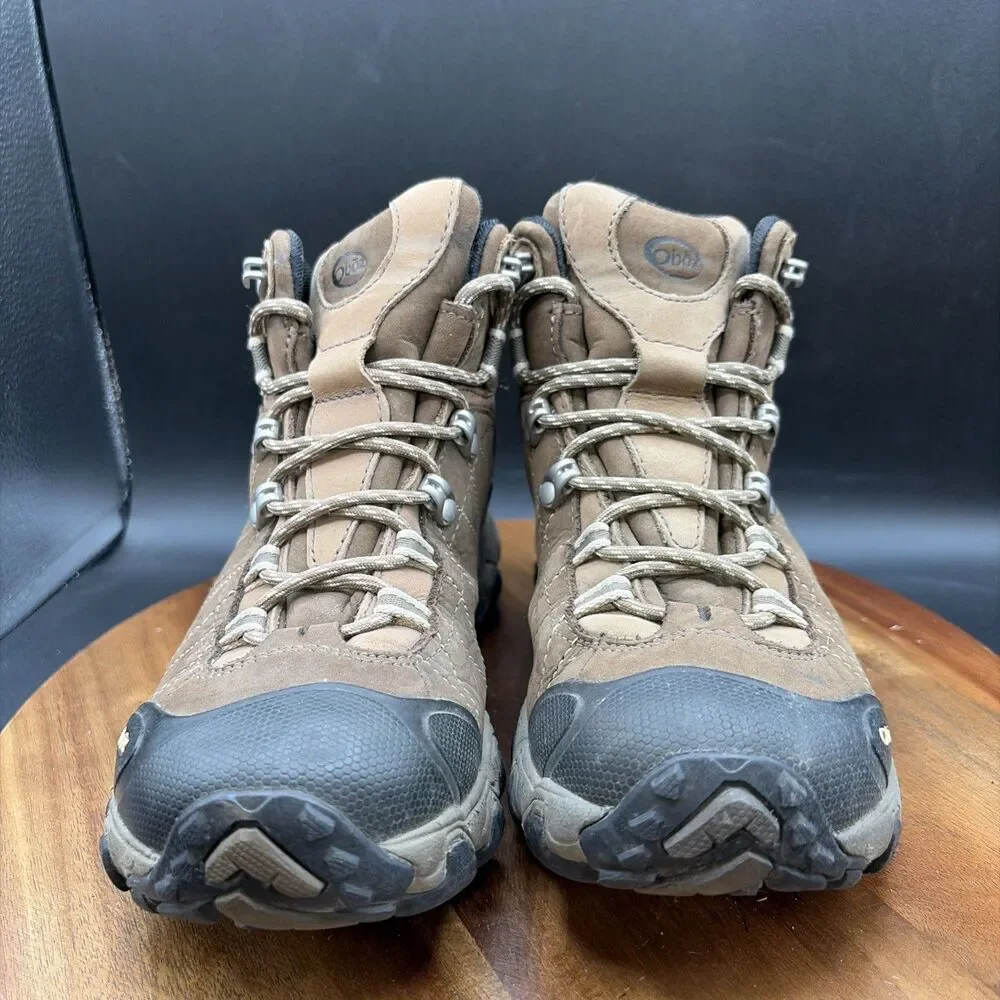Oboz Bridger Mid Womens Size 7 Trail Hiking Boots Waterproof Walnut